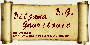 Miljana Gavrilović vizit kartica